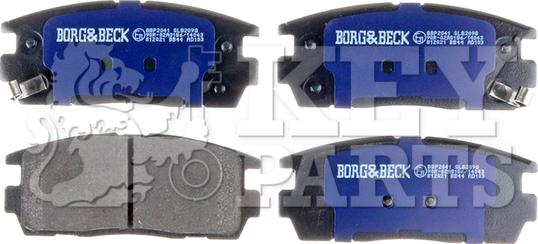 Key Parts KBP2041 - Тормозные колодки, дисковые, комплект autospares.lv