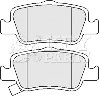 Key Parts KBP2056 - Тормозные колодки, дисковые, комплект autospares.lv