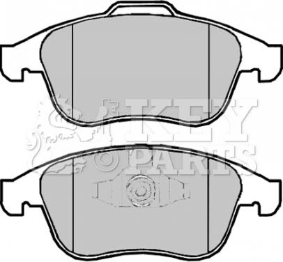 Key Parts KBP2064 - Тормозные колодки, дисковые, комплект autospares.lv