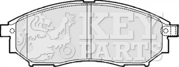 Key Parts KBP2060 - Тормозные колодки, дисковые, комплект autospares.lv