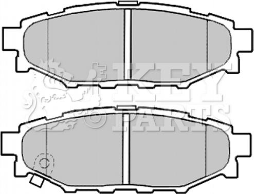 Key Parts KBP2004 - Тормозные колодки, дисковые, комплект autospares.lv