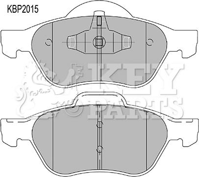 Key Parts KBP2015 - Тормозные колодки, дисковые, комплект autospares.lv