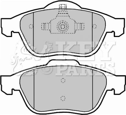 Key Parts KBP2016 - Тормозные колодки, дисковые, комплект autospares.lv