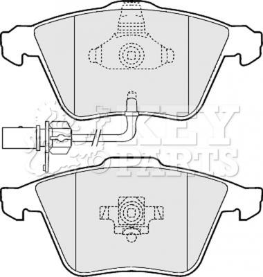 Key Parts KBP2013 - Тормозные колодки, дисковые, комплект autospares.lv