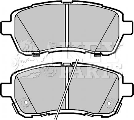 Key Parts KBP2085 - Тормозные колодки, дисковые, комплект autospares.lv