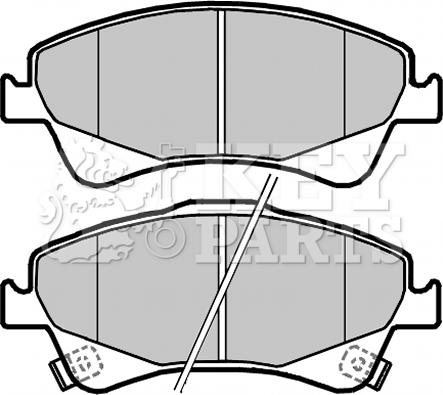 Key Parts KBP2080 - Тормозные колодки, дисковые, комплект autospares.lv