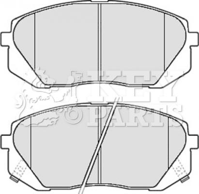 Key Parts KBP2081 - Тормозные колодки, дисковые, комплект autospares.lv