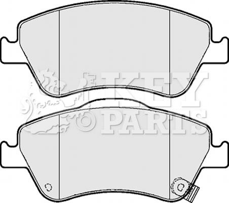 Key Parts KBP2083 - Тормозные колодки, дисковые, комплект autospares.lv