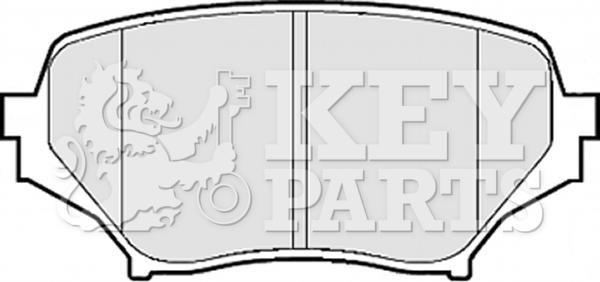 Key Parts KBP2075 - Тормозные колодки, дисковые, комплект autospares.lv