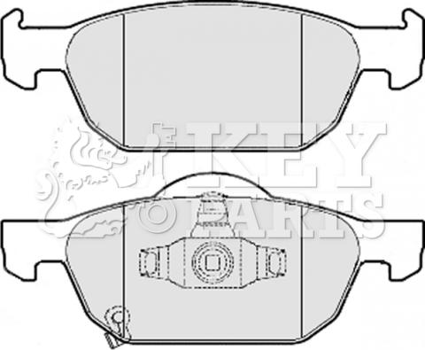 Key Parts KBP2076 - Тормозные колодки, дисковые, комплект autospares.lv