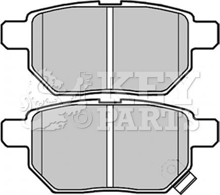 Key Parts KBP2070 - Тормозные колодки, дисковые, комплект autospares.lv