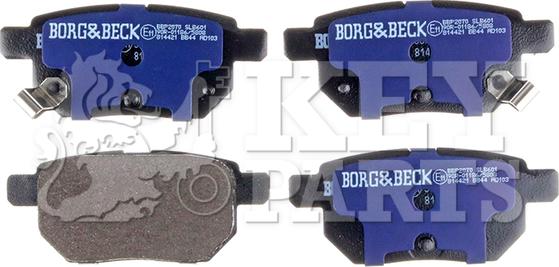 Key Parts KBP2070 - Тормозные колодки, дисковые, комплект autospares.lv