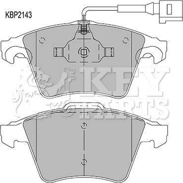 Key Parts KBP2143 - Тормозные колодки, дисковые, комплект autospares.lv