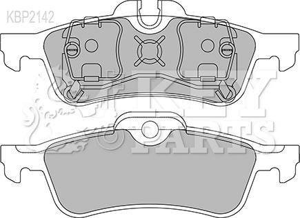 Key Parts KBP2142 - Тормозные колодки, дисковые, комплект autospares.lv