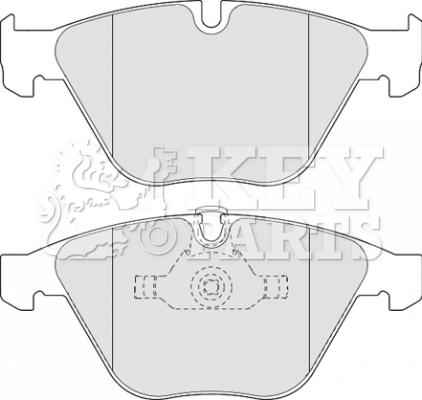 Key Parts KBP2110 - Тормозные колодки, дисковые, комплект autospares.lv