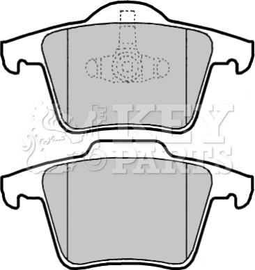 Key Parts KBP2136 - Тормозные колодки, дисковые, комплект autospares.lv