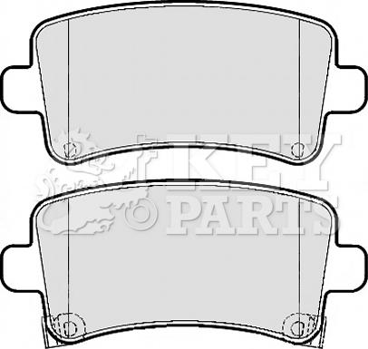 Key Parts KBP2120 - Тормозные колодки, дисковые, комплект autospares.lv