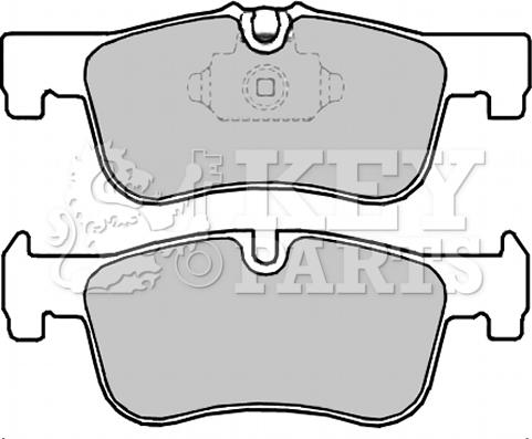 Key Parts KBP2346 - Тормозные колодки, дисковые, комплект autospares.lv