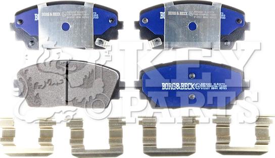 Key Parts KBP2332 - Тормозные колодки, дисковые, комплект autospares.lv