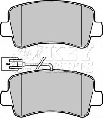 Key Parts KBP2267 - Тормозные колодки, дисковые, комплект autospares.lv