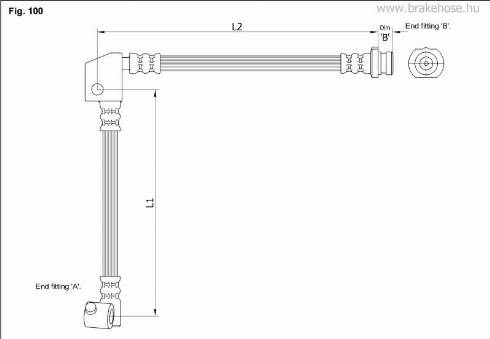 KK95KFT FT4737 - Тормозной шланг autospares.lv