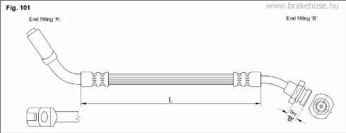 KK95KFT FT4724 - Тормозной шланг autospares.lv