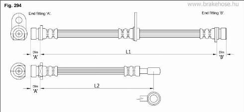 KK95KFT FT5163 - Тормозной шланг autospares.lv