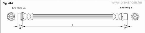KK95KFT FT0951 - Тормозной шланг autospares.lv