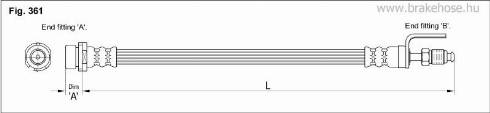 KK95KFT FT0436 - Тормозной шланг autospares.lv