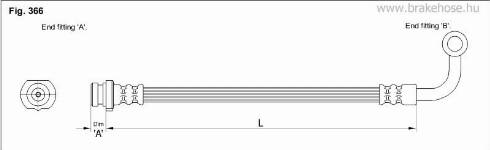 KK95KFT FT0432 - Тормозной шланг autospares.lv