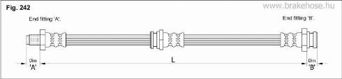 KK95KFT FT0090 - Тормозной шланг autospares.lv