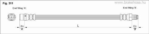 KK95KFT FT0156 - Тормозной шланг autospares.lv