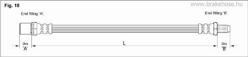 KK95KFT FT1401 - Тормозной шланг autospares.lv