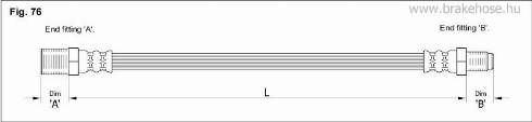 KK95KFT FT1698 - Тормозной шланг autospares.lv