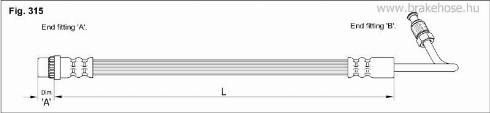 KK95KFT FT0110 - Тормозной шланг autospares.lv