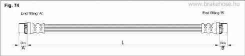 KK95KFT FT8573 - Тормозной шланг autospares.lv