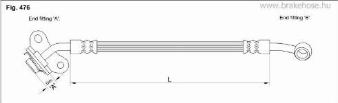 KK95KFT FT0838 - Тормозной шланг autospares.lv