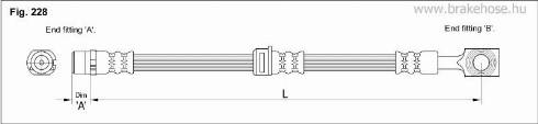 KK95KFT FT0314 - Тормозной шланг autospares.lv