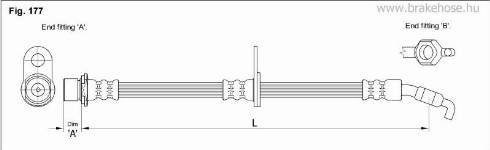 KK95KFT FT1424 - Тормозной шланг autospares.lv