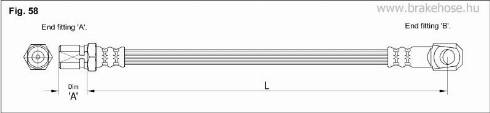 KK95KFT FT8316 - Тормозной шланг autospares.lv