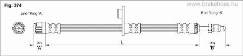 KK95KFT FT0226 - Тормозной шланг autospares.lv