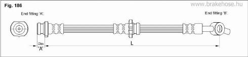 KK95KFT FT1986 - Тормозной шланг autospares.lv