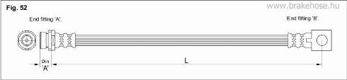 KK95KFT FT1464 - Тормозной шланг autospares.lv