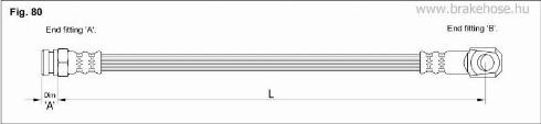 KK95KFT FT4664 - Тормозной шланг autospares.lv