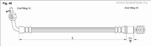KK95KFT FT2272 - Тормозной шланг autospares.lv