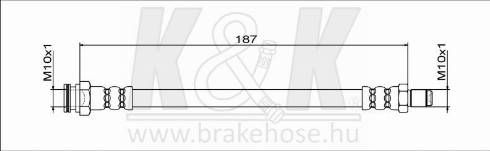 KK95KFT FT1805 - Тормозной шланг autospares.lv