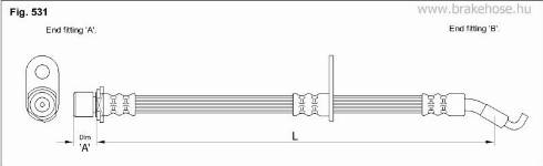 KK95KFT FT1304 - Тормозной шланг autospares.lv