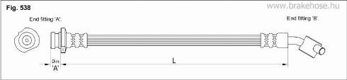 KK95KFT FT1268 - Тормозной шланг autospares.lv