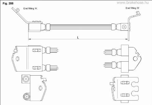 KK95KFT FT2543 - Тормозной шланг autospares.lv