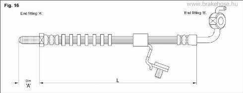 KK95KFT FT3514 - Тормозной шланг autospares.lv